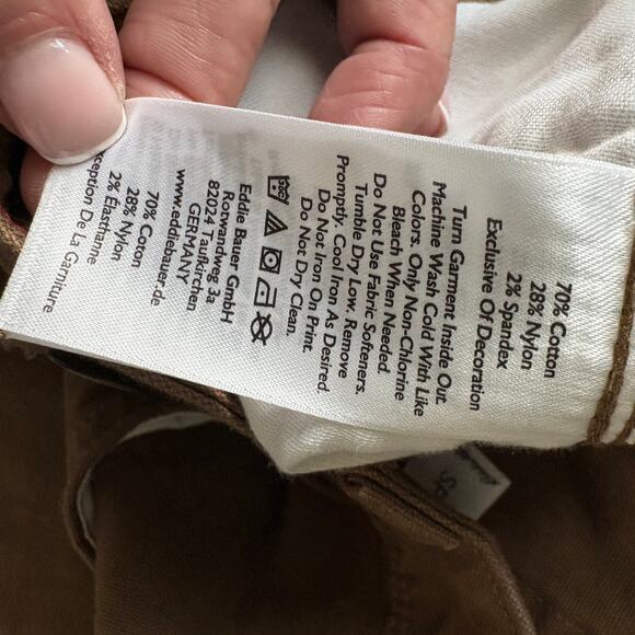 Eddie Bauer Mountain Ops Flex Pants 33×32 Tan Canvas Work Utility GORPCORE - Picture 9 of 9